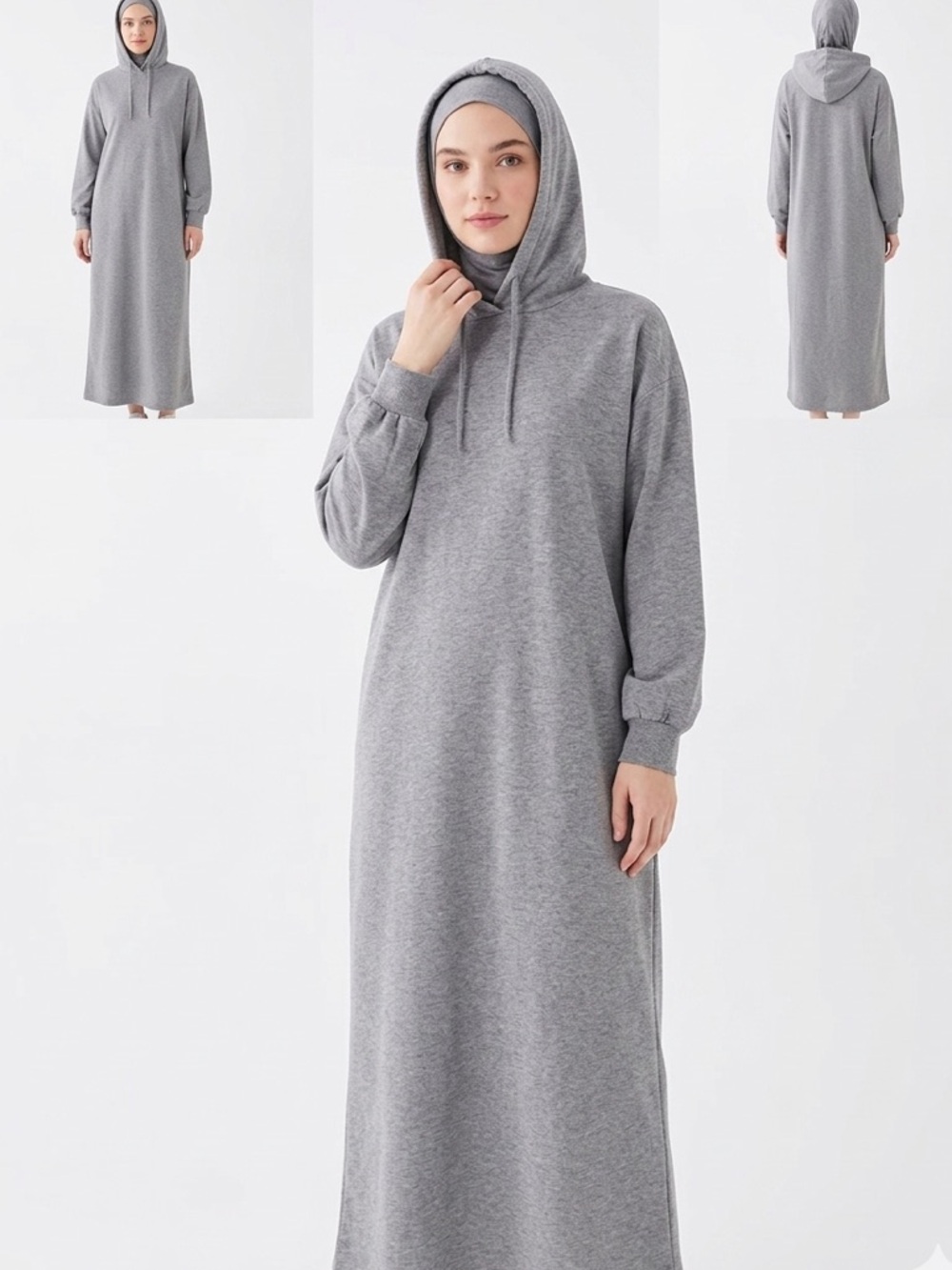 LC Waikiki long-sleeved hooded dress modest sweat dress size Small